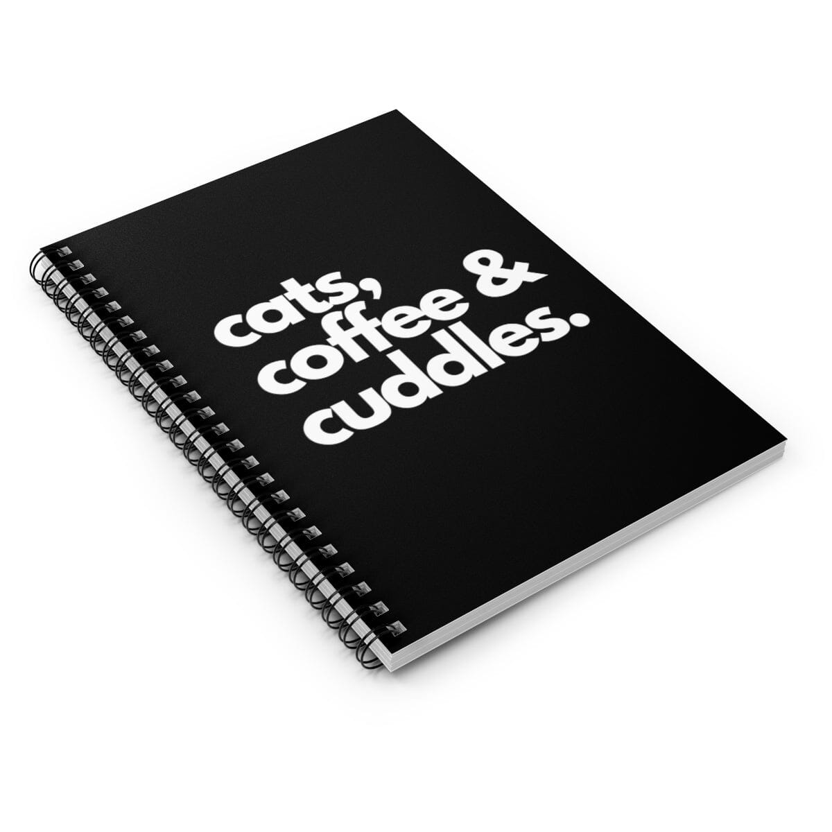 Cats Coffee & Cuddles Spiral Notebook