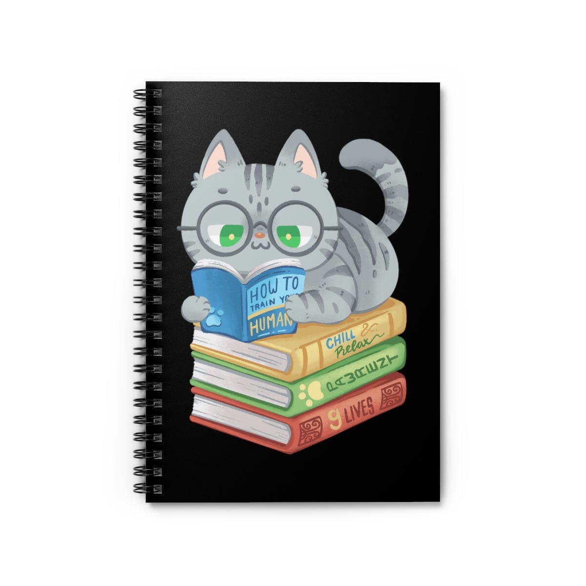 Cats and Books Spiral Notebook – Whiskers & Finch