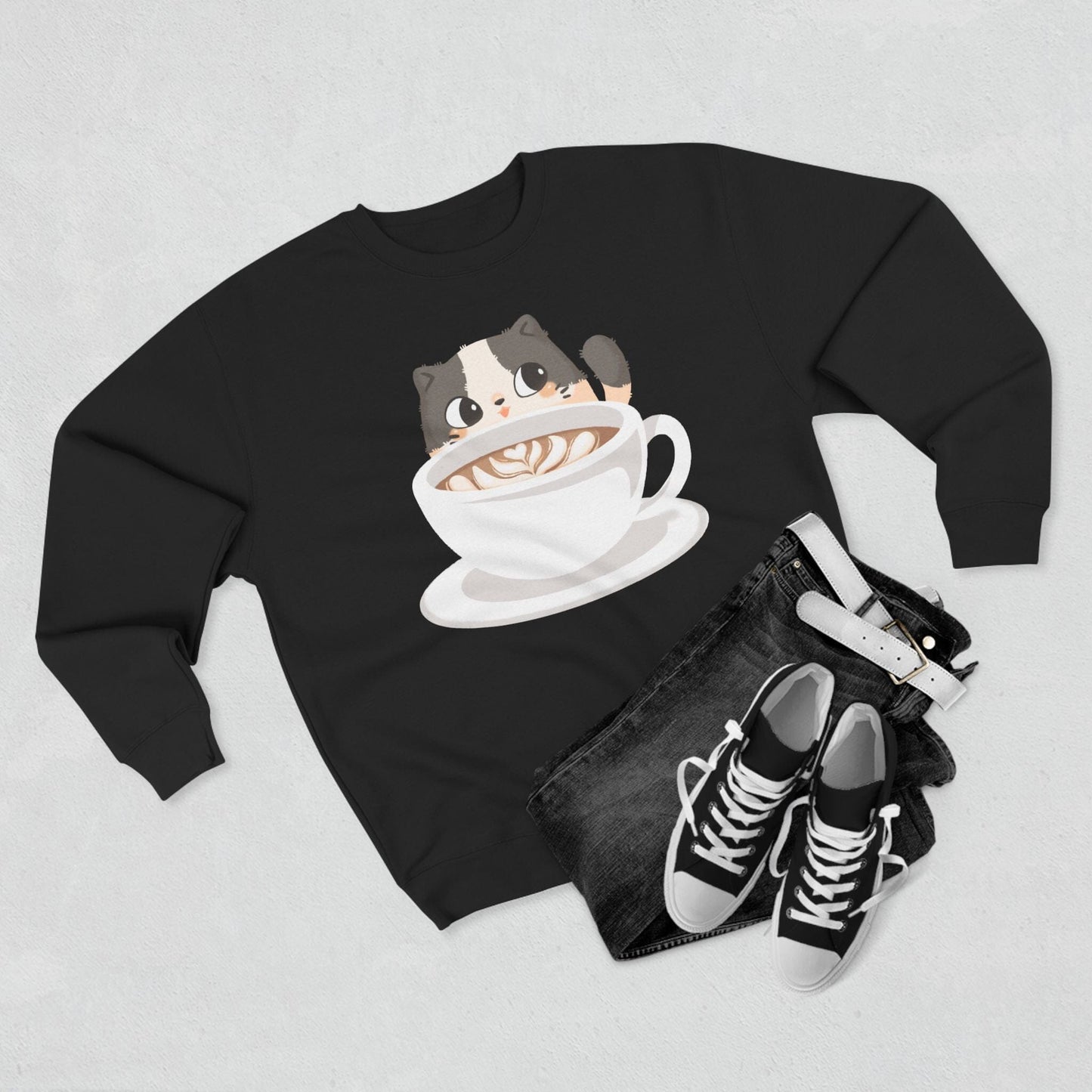 Meowlatte Unisex Crewneck Sweatshirt