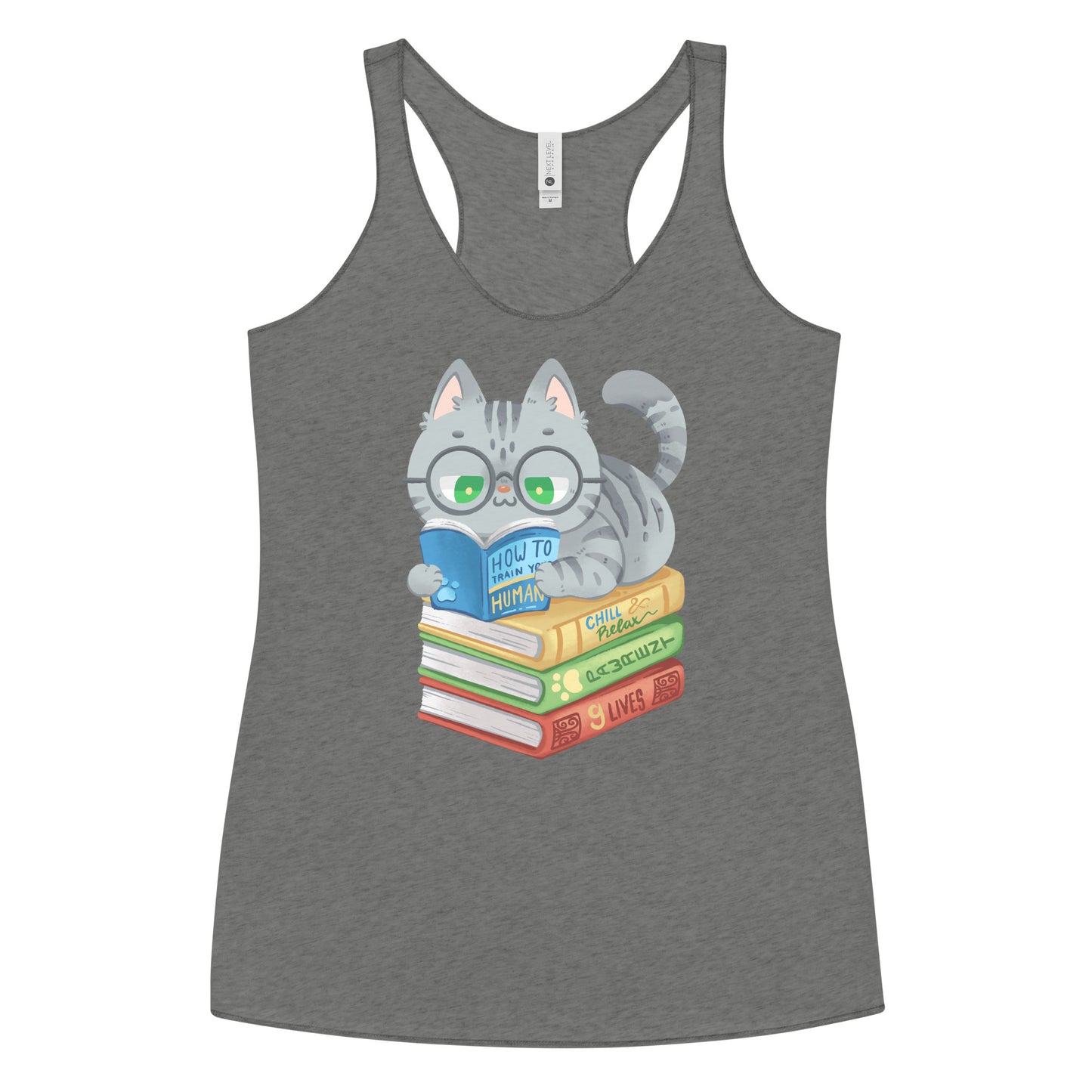 Cats and Books Racerback Tank