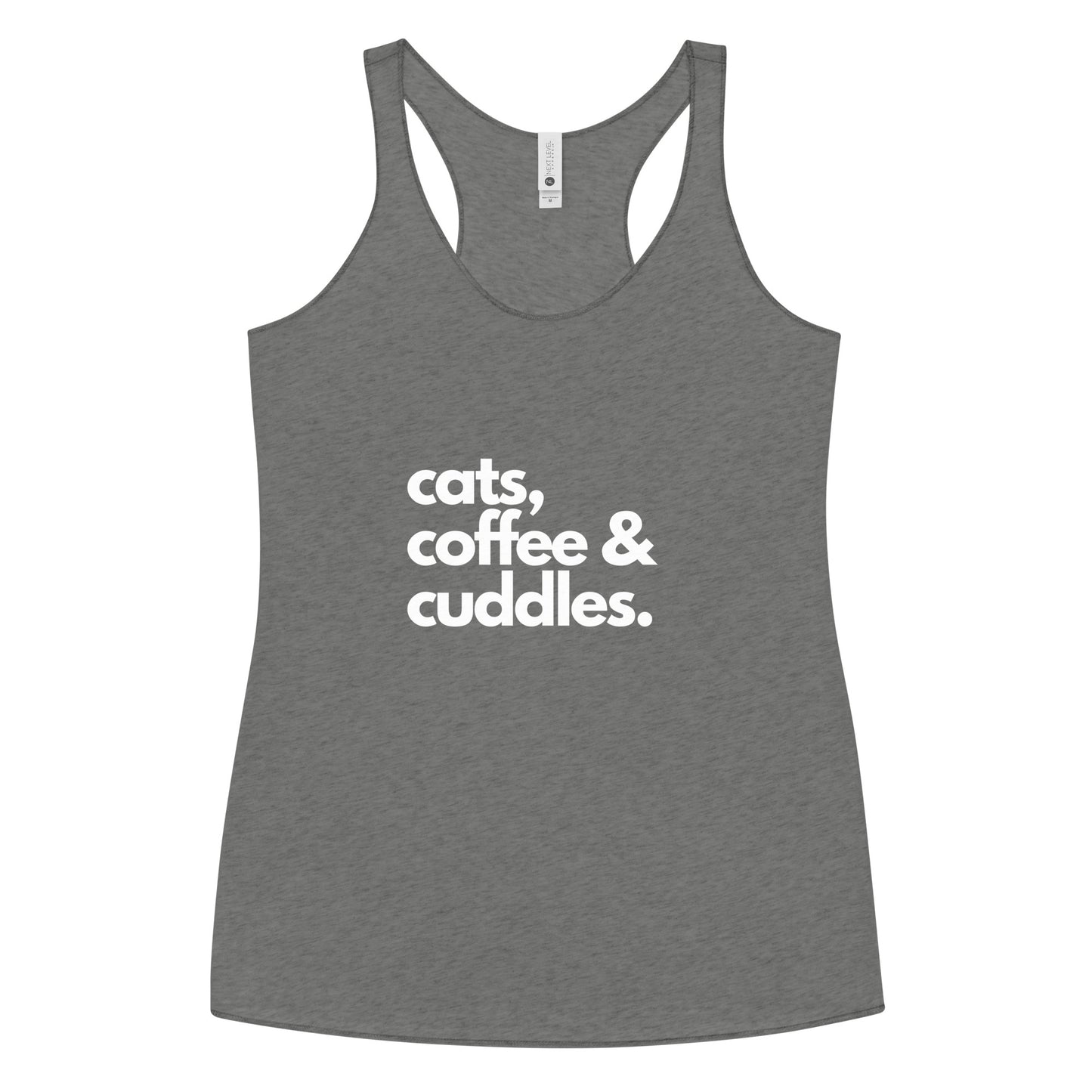 Cats Coffee & Cuddles Racerback Tank