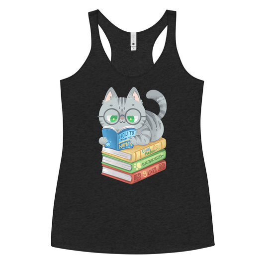 Cats and Books Racerback Tank