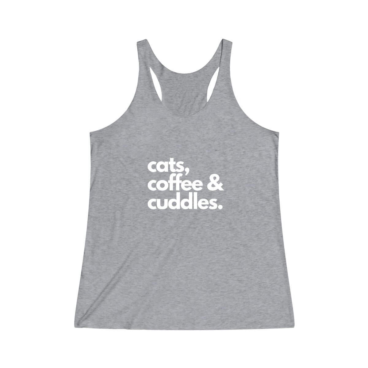 Cats Coffee & Cuddles Racerback Tank