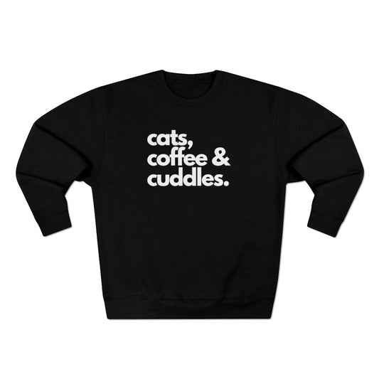 Cats Coffee & Cuddles Unisex Crewneck Sweatshirt