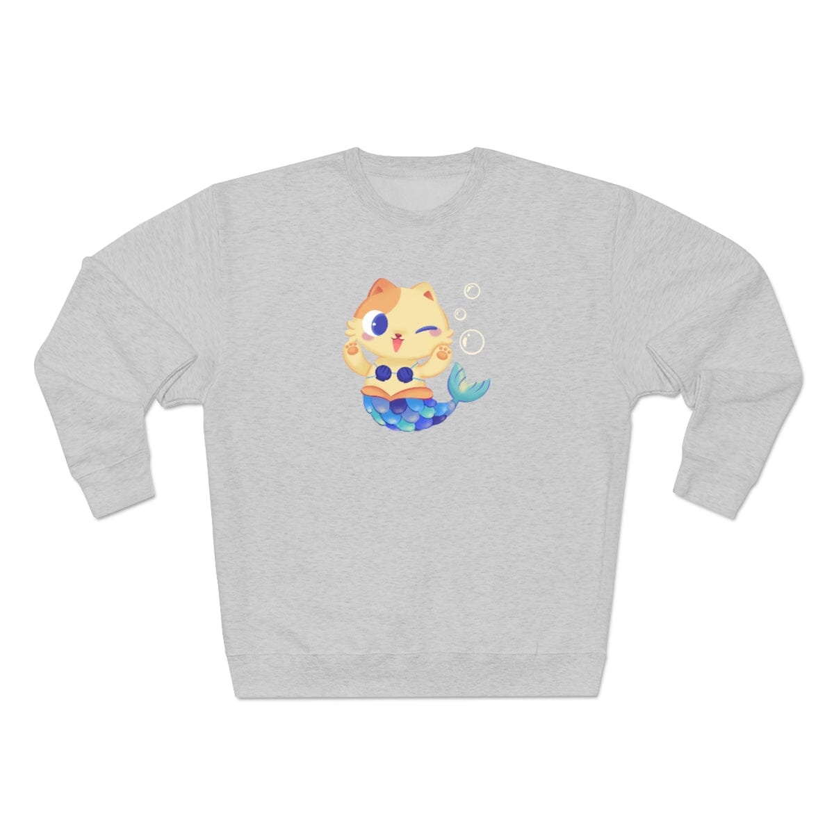 Meowmaid (Blue) Unisex Crewneck Sweatshirt