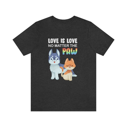 Love Is Love No Matter The Paw Premium Unisex Tee