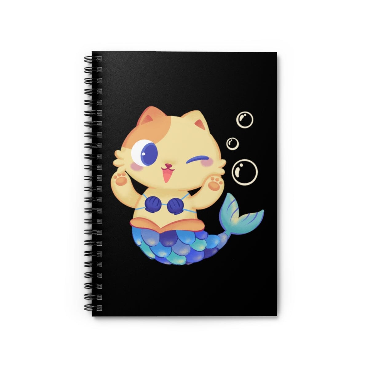Meowmaid (Blue) Spiral Notebook