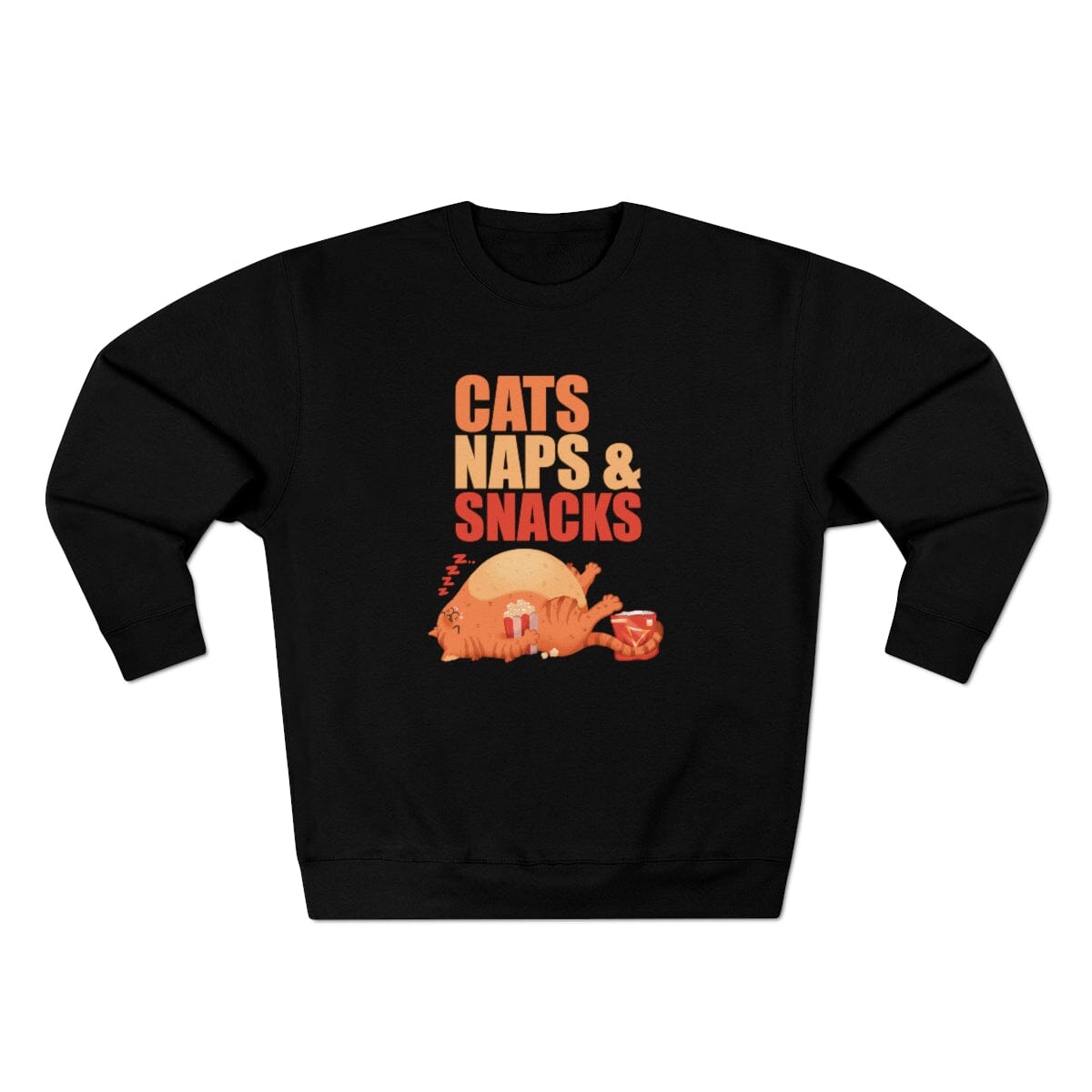 Cats Naps & Snacks Unisex Crewneck Sweatshirt