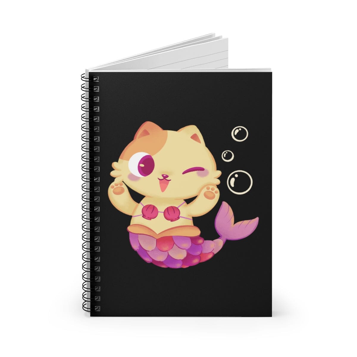 Meowmaid (Pink) Spiral Notebook