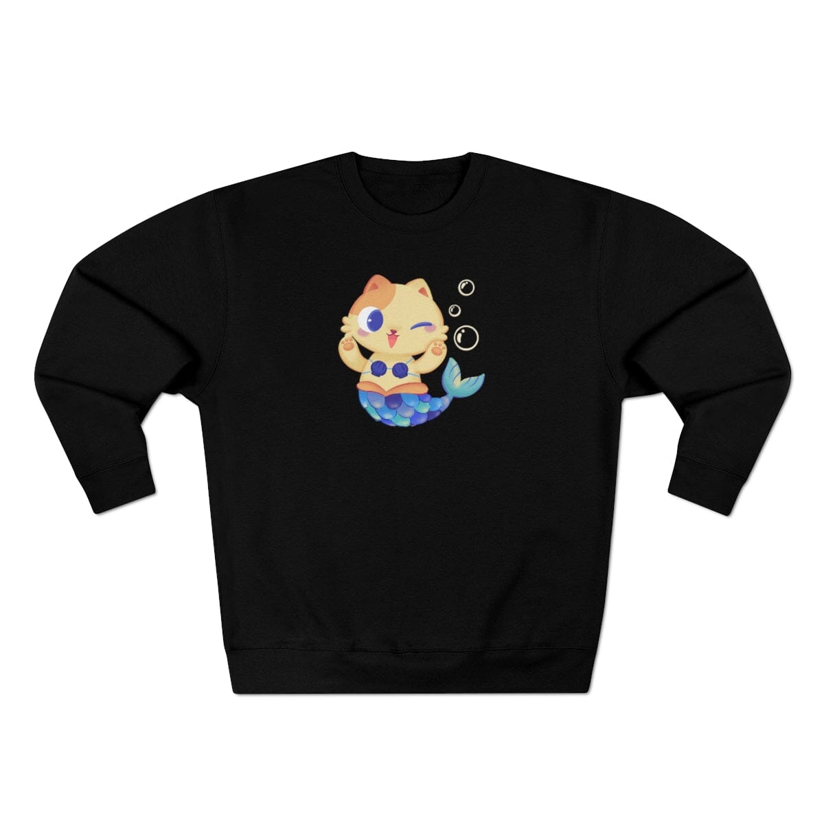 Meowmaid (Blue) Unisex Crewneck Sweatshirt