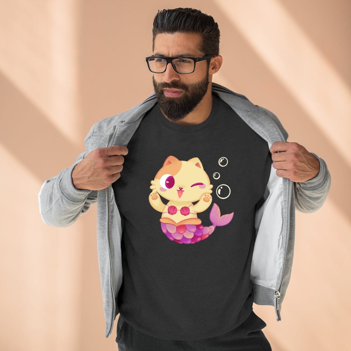 Meowmaid (Pink) Unisex Crewneck Sweatshirt