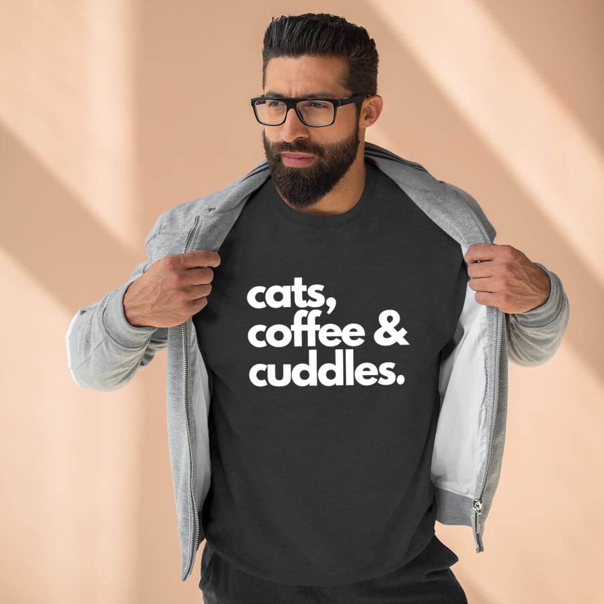 Cats Coffee & Cuddles Unisex Crewneck Sweatshirt