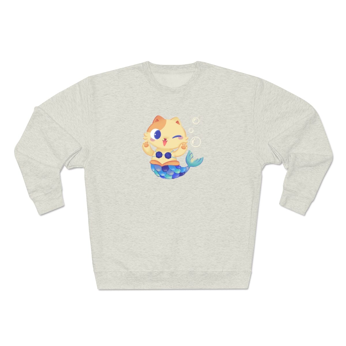 Meowmaid (Blue) Unisex Crewneck Sweatshirt