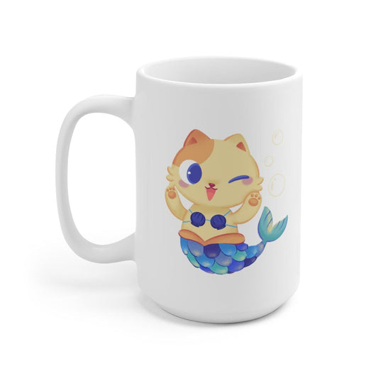 Meowmaid (Blue) 15oz Mug