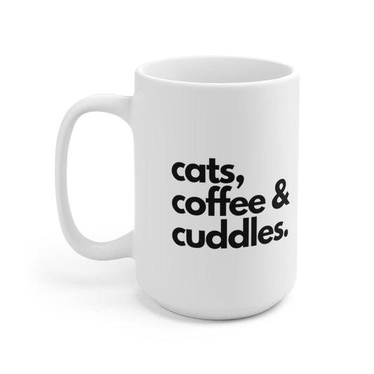 Cats Coffee & Cuddles 15oz Mug