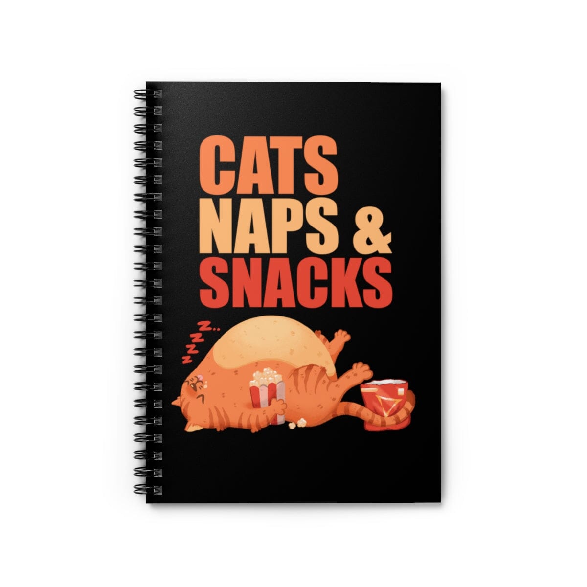 Cats Naps & Snacks Spiral Notebook