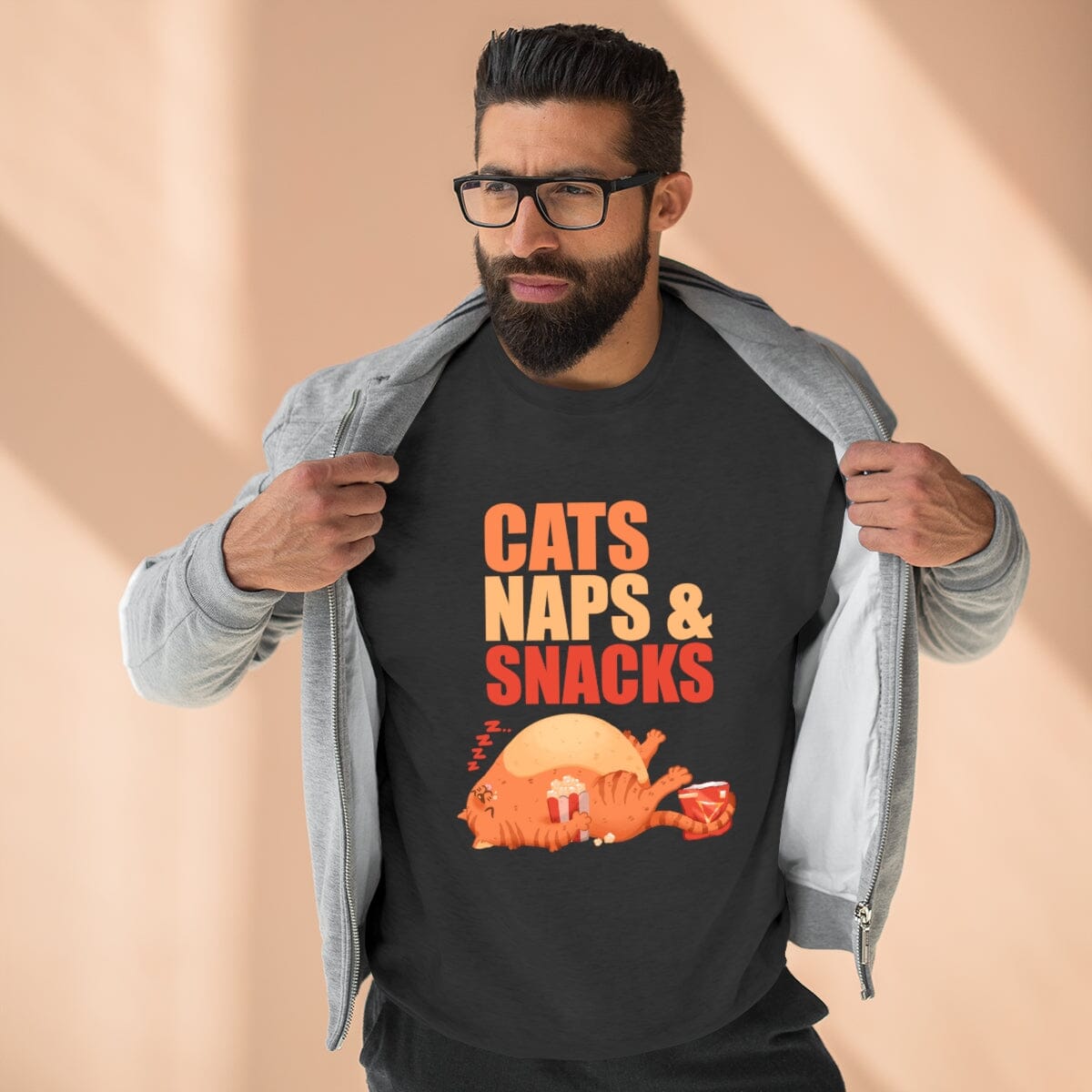 Cats Naps & Snacks Unisex Crewneck Sweatshirt