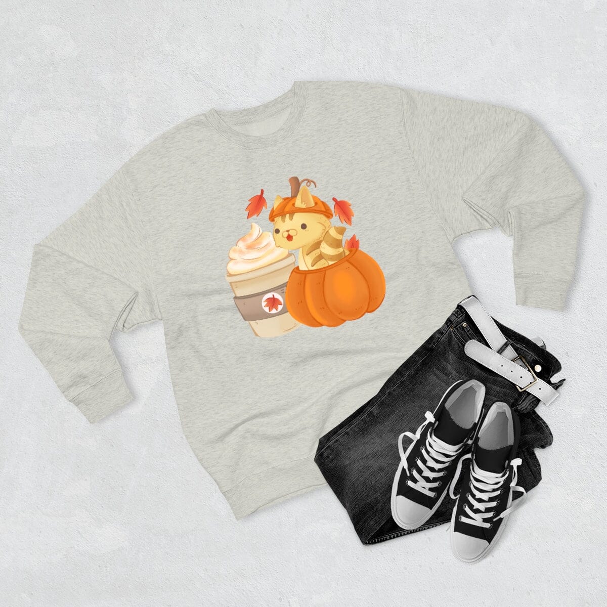 Pumpkin Spice Kitten Unisex Crewneck Sweatshirt