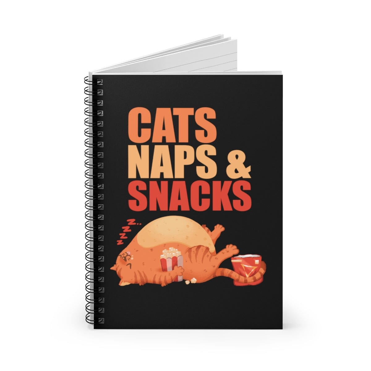 Cats Naps & Snacks Spiral Notebook