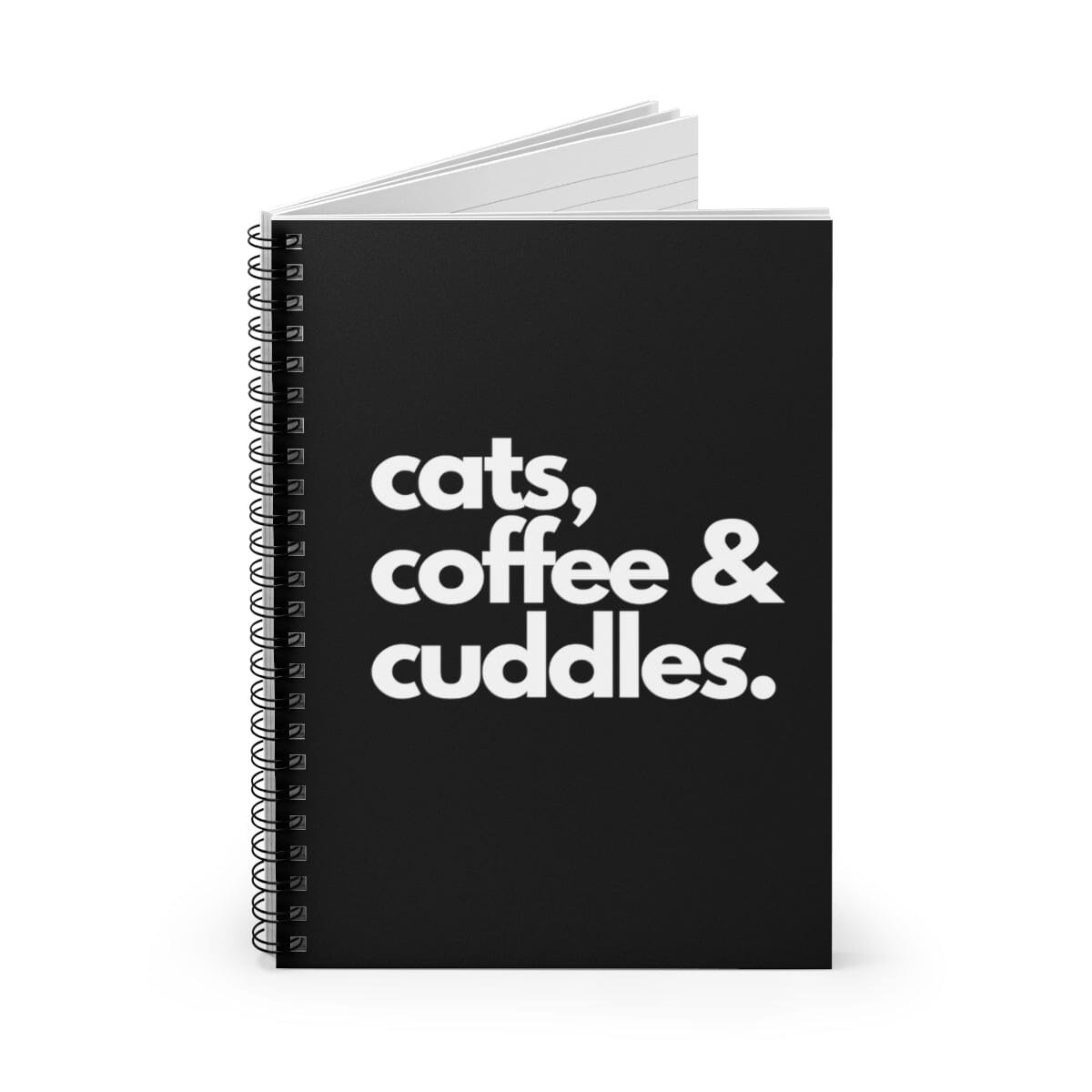Cats Coffee & Cuddles Spiral Notebook