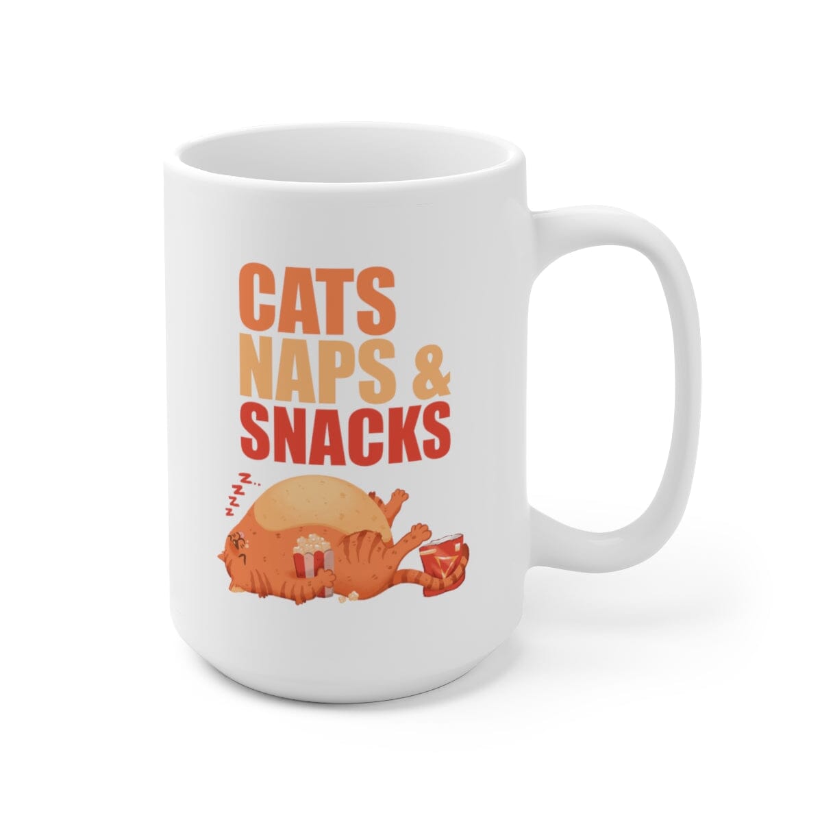Cats Naps & Snacks 15oz Mug