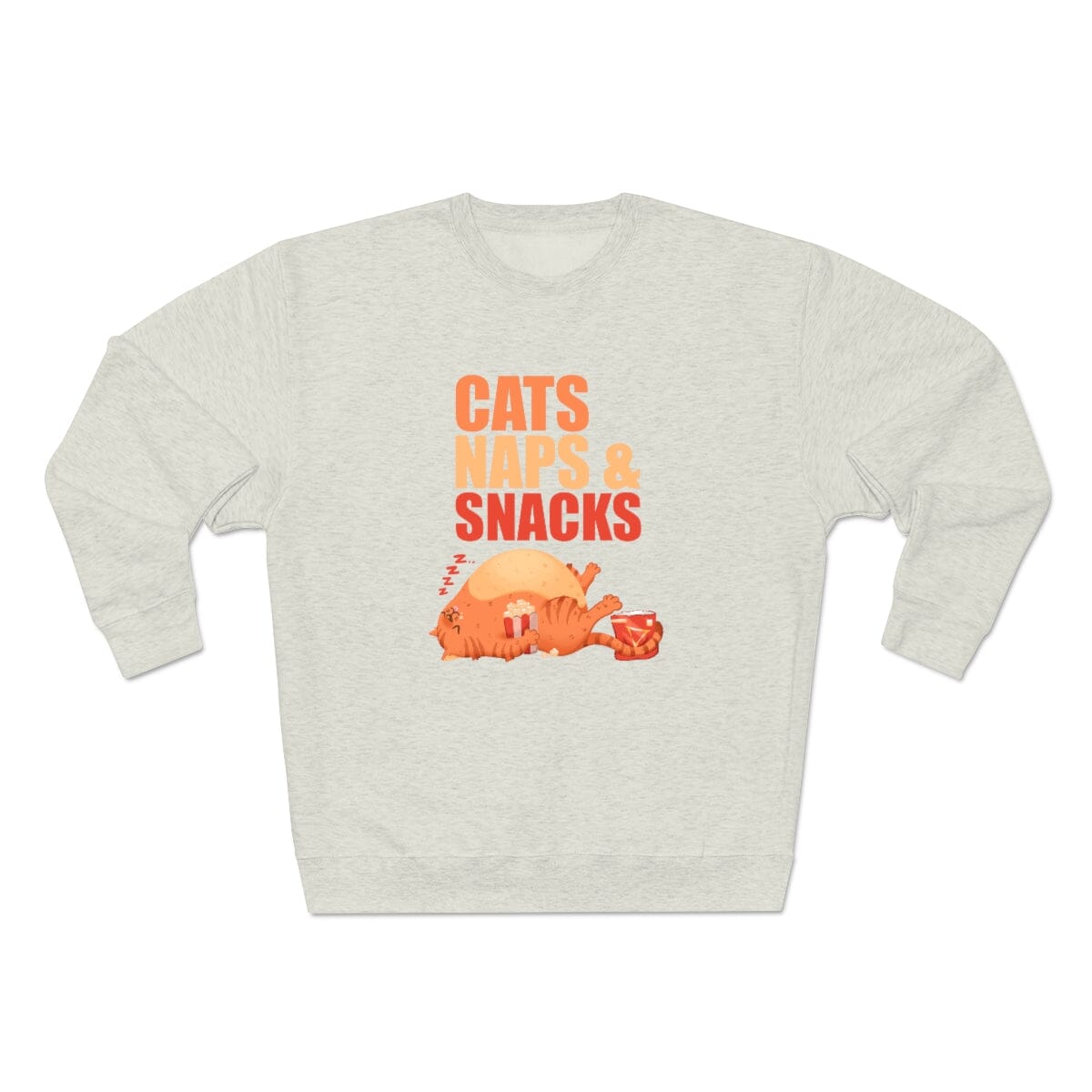 Cats Naps & Snacks Unisex Crewneck Sweatshirt