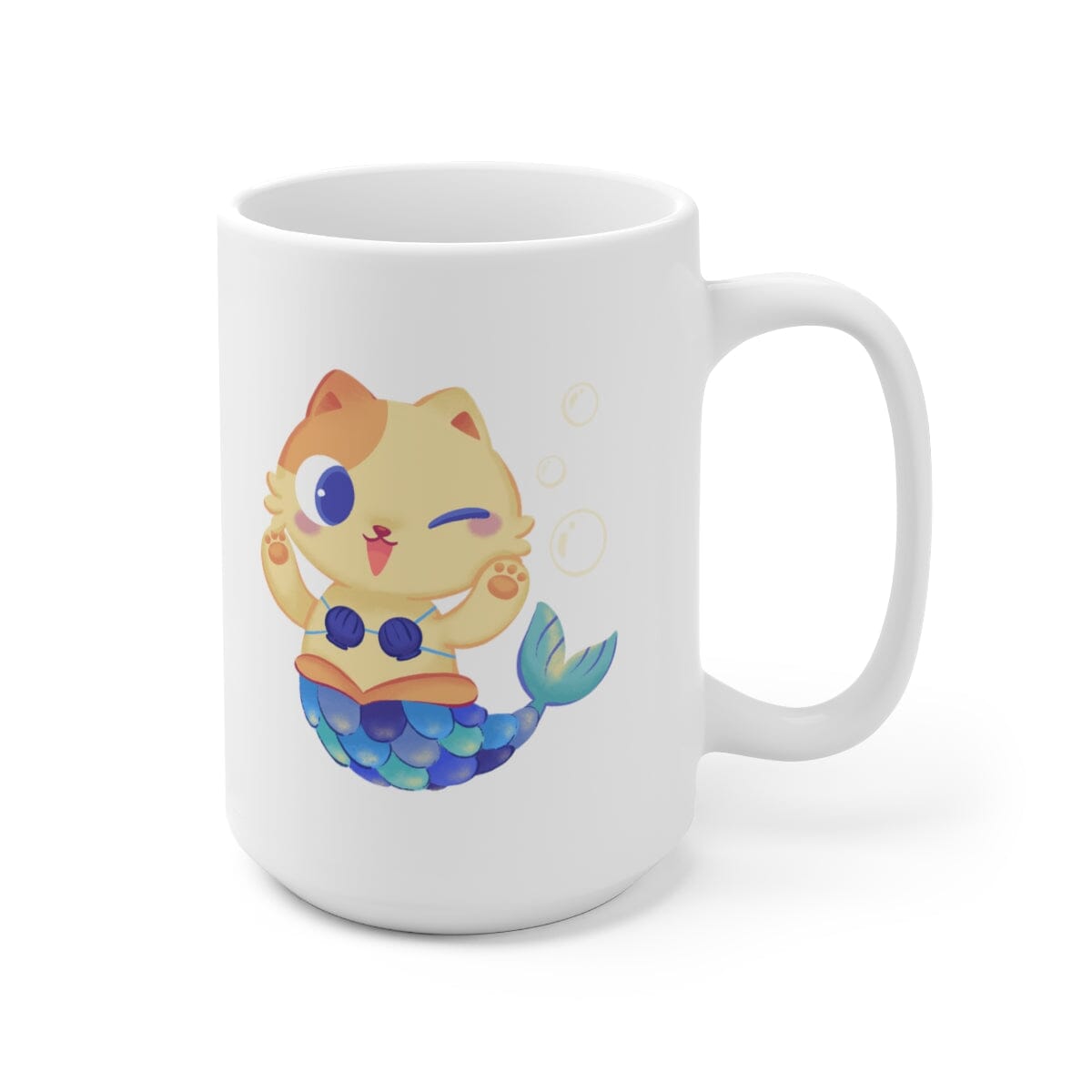 Meowmaid (Blue) 15oz Mug