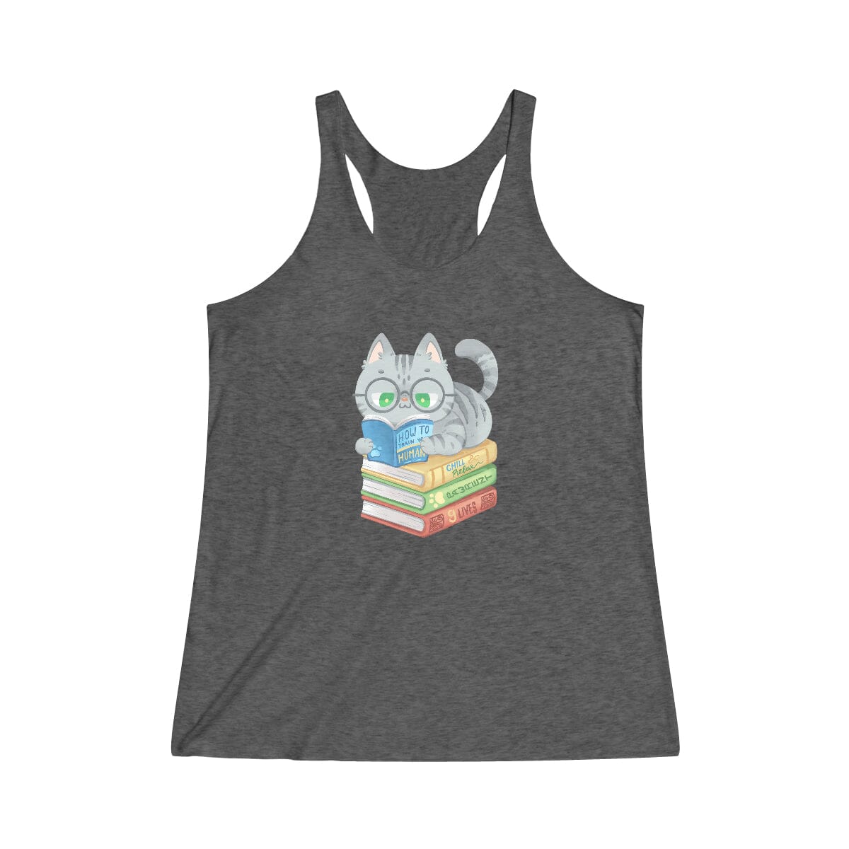 Cats and Books Racerback Tank