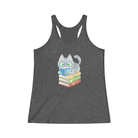 Cats and Books Racerback Tank