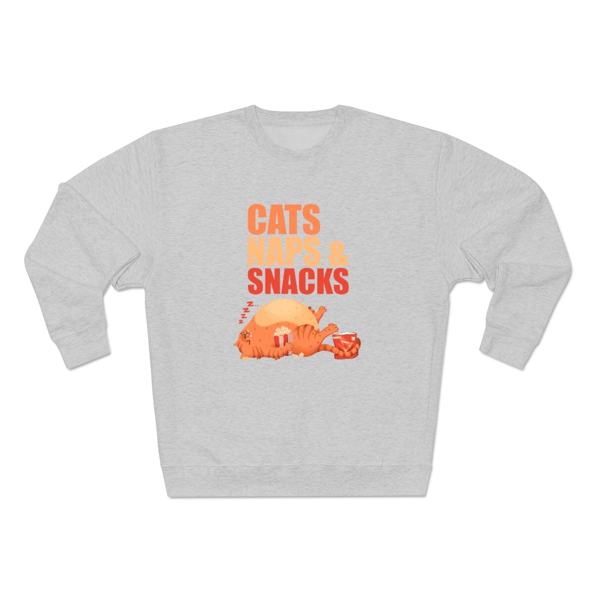 Cats Naps & Snacks Unisex Crewneck Sweatshirt