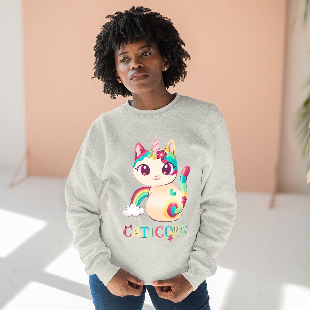 Caticorn Unisex Crewneck Sweatshirt