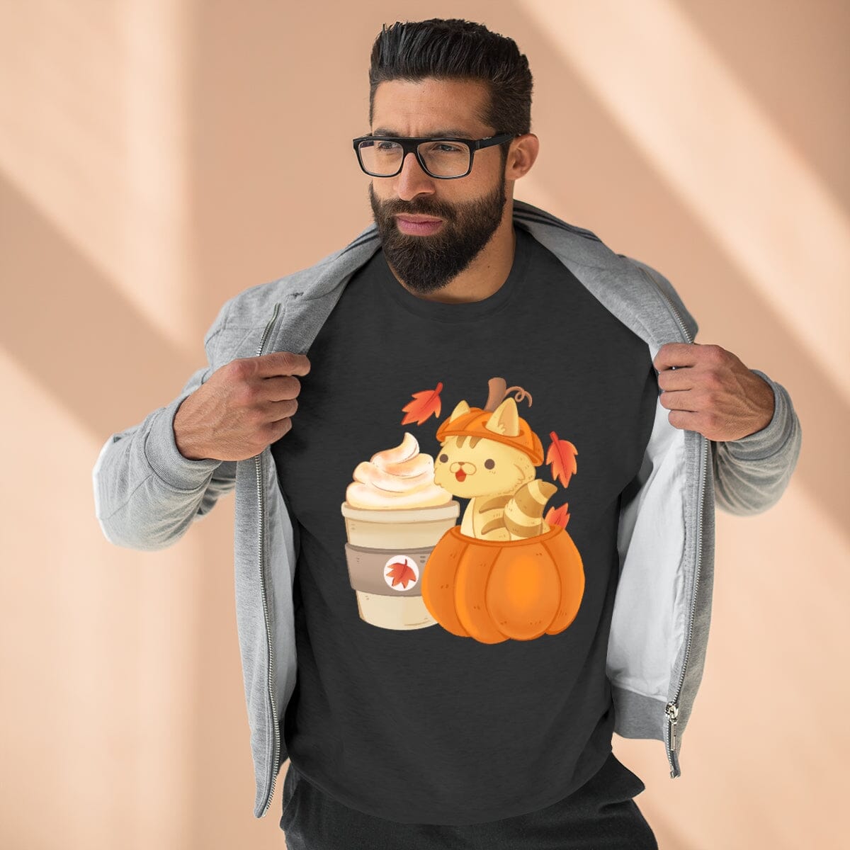 Pumpkin Spice Kitten Unisex Crewneck Sweatshirt