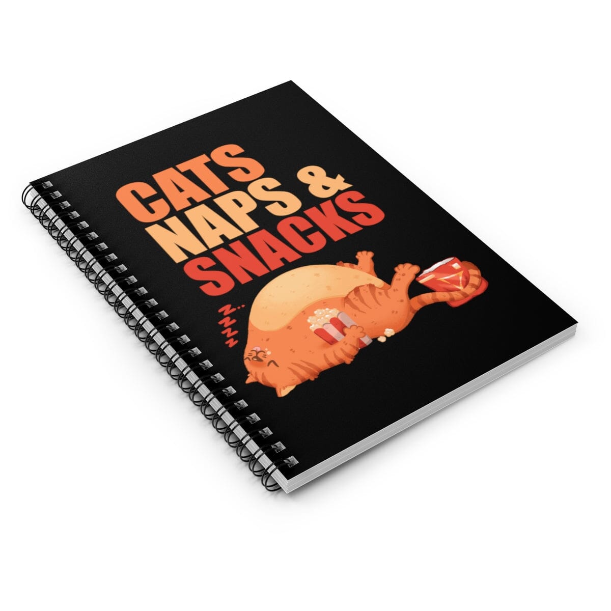 Cats Naps & Snacks Spiral Notebook