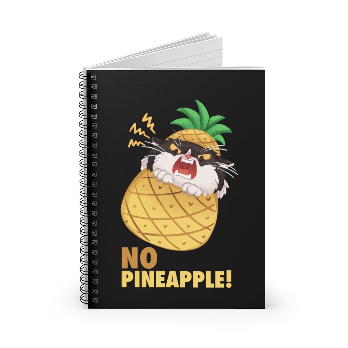 eatdrinkcat x W & F No Pineapple! Spiral Notebook