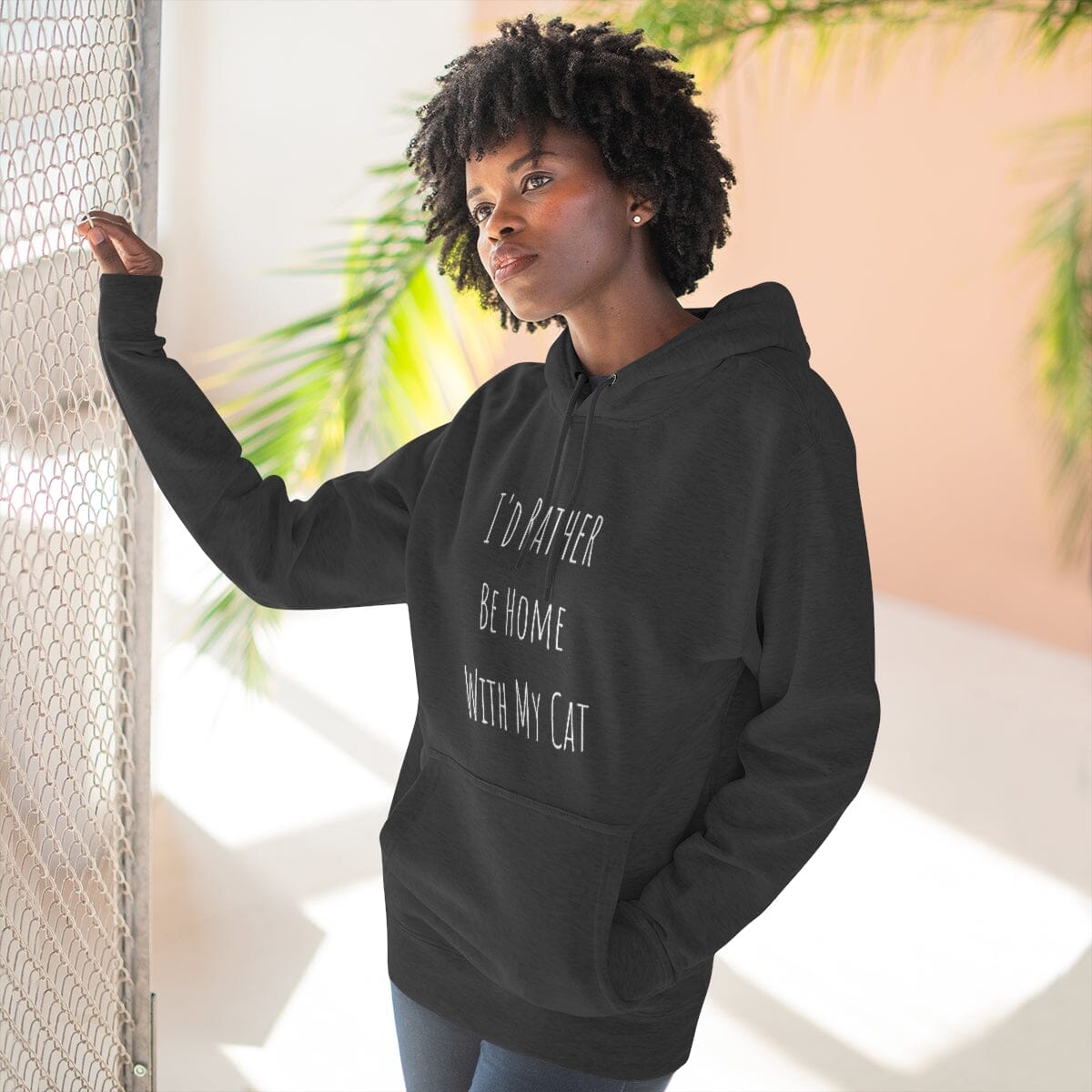 I'd Rather Be Home With My Cat Unisex Hoodie