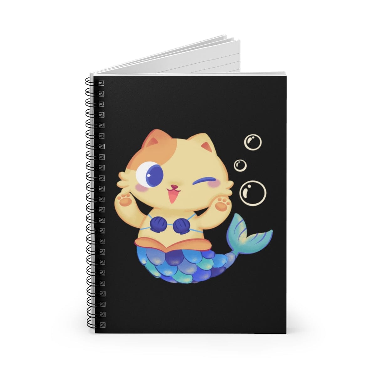 Meowmaid (Blue) Spiral Notebook